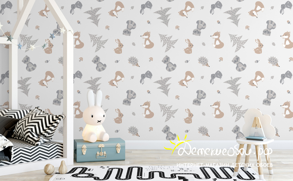 mock up wall in child room interior. Interior scandinavian style. 3d rendering, 3d illustration; Shutterstock ID 604148243; Purchase Order: -